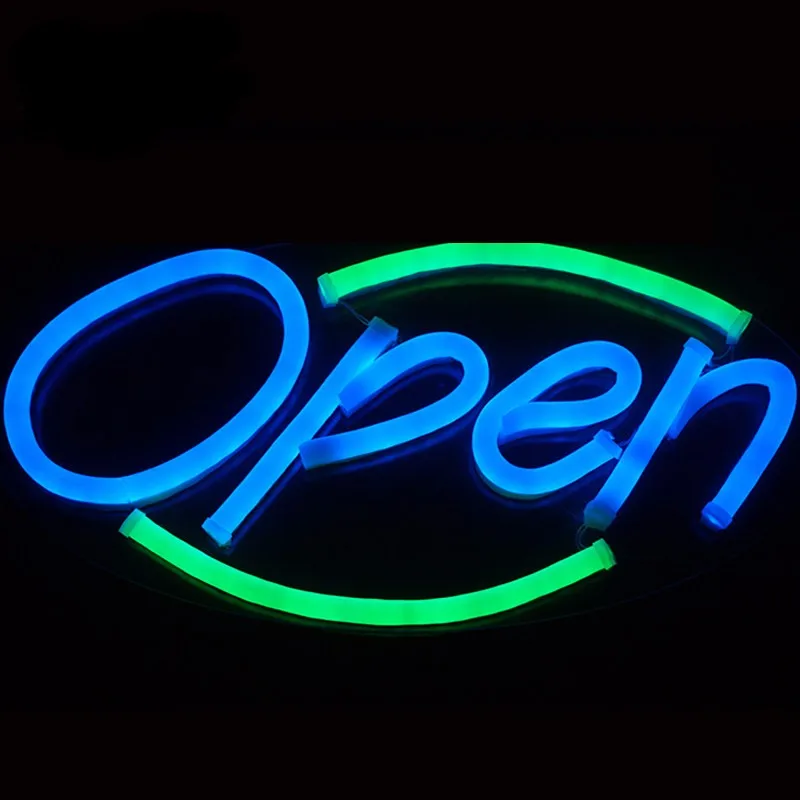 open sign neon business led window bar wall signs rectangle opti neonetics used bold lot huge closed times been wholesale