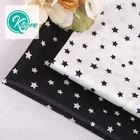 Star Printed Fabric YH-09# AZO FREE Kicone Factory Star Design Silk Printed Polyester Satin Fabric