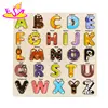 New hottest educational wooden abc puzzle board for baby brain development W14B090