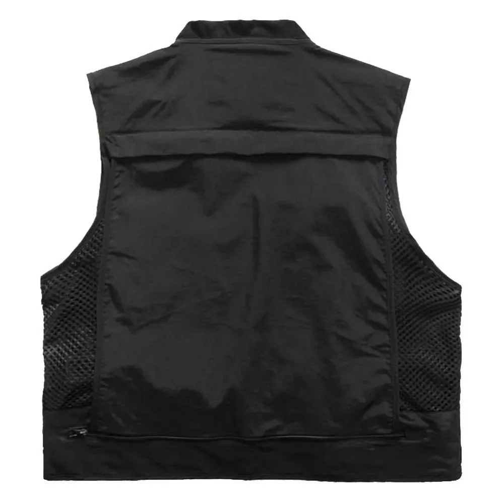 2015 New Arrival Men Quick-Drying Outdoor Multi-pocket Travel Vest Outdoor Photography Knitted Collar Vest 3L