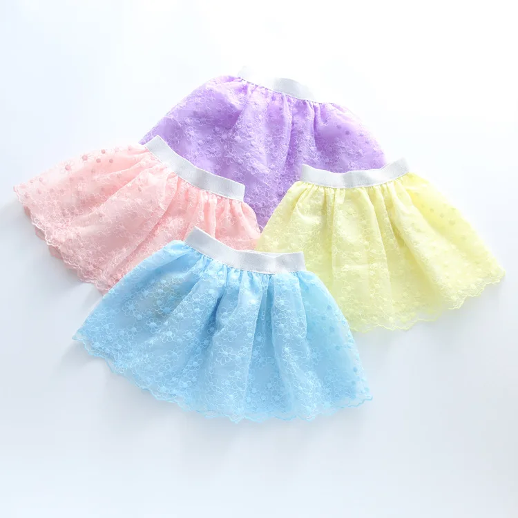 YD7044summer children skirt candy color veil kid tutu skirt