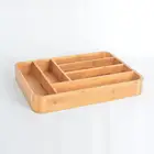 Hot selling Bamboo Kitchen Drawer organizer tray Kitchenware divide Cutlery Storage