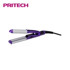 PRITECH Promotional Profesional Ceramic Coating Plate Mini Sized 2 In 1 Hair Straightener And Curler