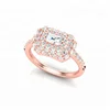 Miss Jewelry New Arrival Pink Gemstone Silver Diamond Ring for Women