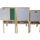 Baby Kids Multifunctional Wooden Magnetic Drawing Board Double Easel Puzzle Toy