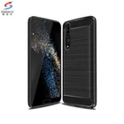 Saiboro fashion style black armor soft carbon fiber cellphone case para for huawei p20 pro