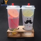 Clear PP plastic cup disposable plastic bubble tea cup