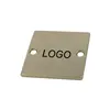 Square Shape Metal Silver Finish Labels Metal Blank Plates Can Engrave Logo