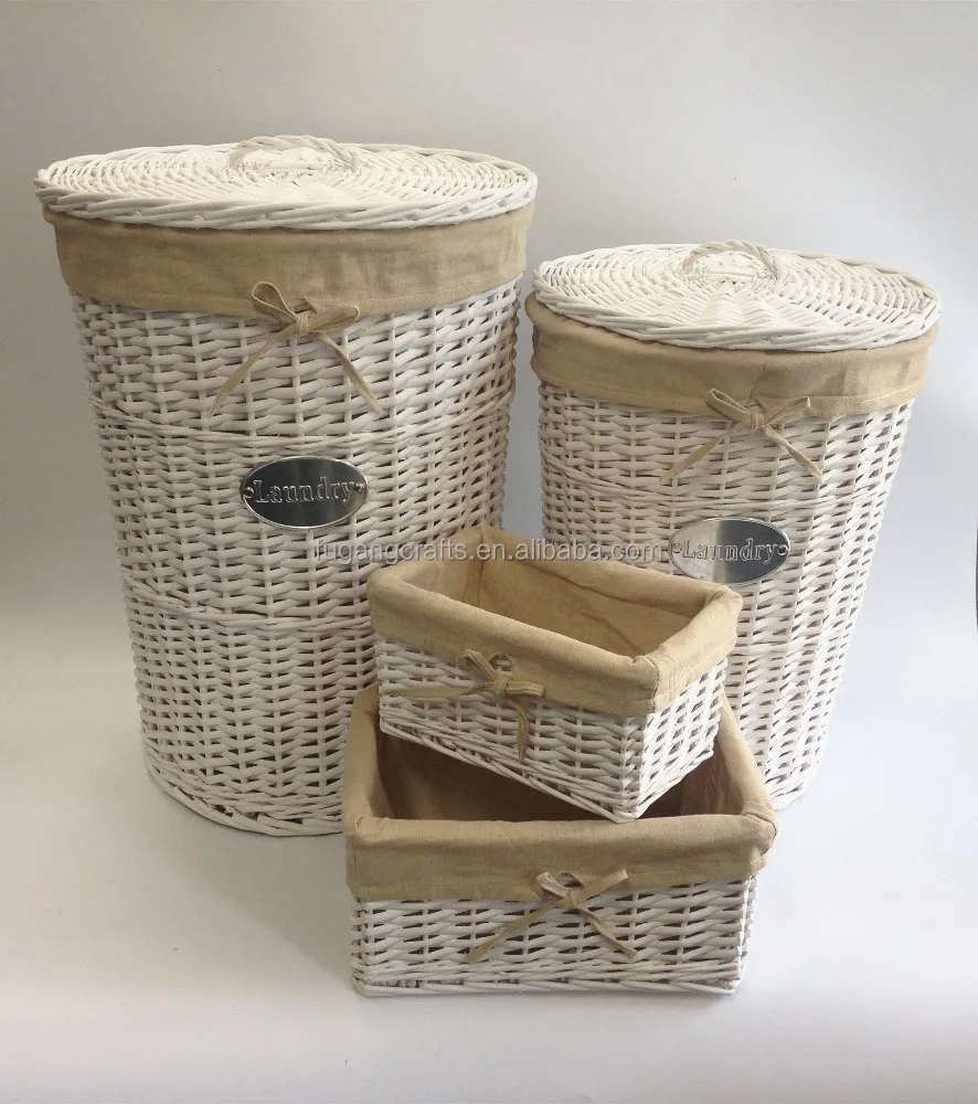 Jnwhite Wicker Laundry Basket With Lid Buy Hand Weaving Wicker