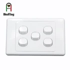 Five gang two way wall switch electric power on off switch