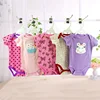 Summer 5 pack short sleeves cotton bodysuits baby boy clothes