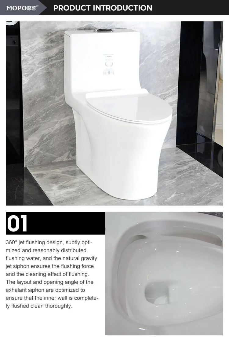 Foshan Manufacturers Sanitary Ware White Ceramic One-Piece Water Saving Eco Toilet