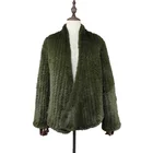 Wholesale Knitted Fur Coat Faux Woman Fake Rex Rabbit Fur Outerwear In Winter