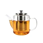 Teapot Set Glass with Removable Infuser and Cups, Stovetop Safe Tea Kettle, Blooming and Loose Leaf Tea Maker Set