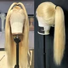 Free sample overnight delivery lace wigs virgin malaysian 613 blonde full lace human hair wig with baby hair