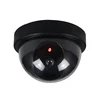Dummy Security CCTV Dome Camera with Flashing Red LED Light with Warning Security Alert Sticker Decals