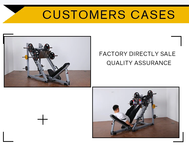 commercial plate loaded machine 45 degree linear leg press