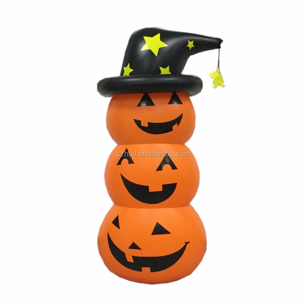 hot sale inflatable witch hat pumpkin head halloween decoration