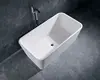 Italian modern stone freestanding rectangular artificial stone soaking bathtub