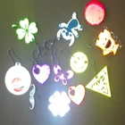 hi vis reflex hangers keychain / glow in the dark owl safety reflectors / reflective safety toys or kids school backpack