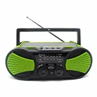 solar crank dynamo radio usb rechargeable mini am fm sw lw radio
