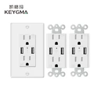 KEYGMA AC USB Outlet 15A Duplex Power Socket USB Wall Receptacle