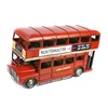 Red London Bus Blocks Metal Crafts Double Decker London Bus Toys Educational Children Model Gifts