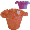 New Style Fashion Decorative Cheap light and top flower paper straw basket