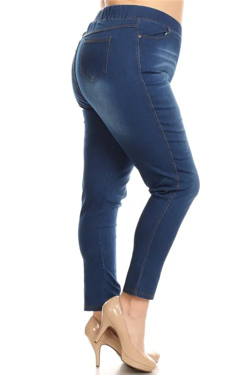 Cheap Price China Supplier Skinny Denim Plus Size Jeans for Fat Womens