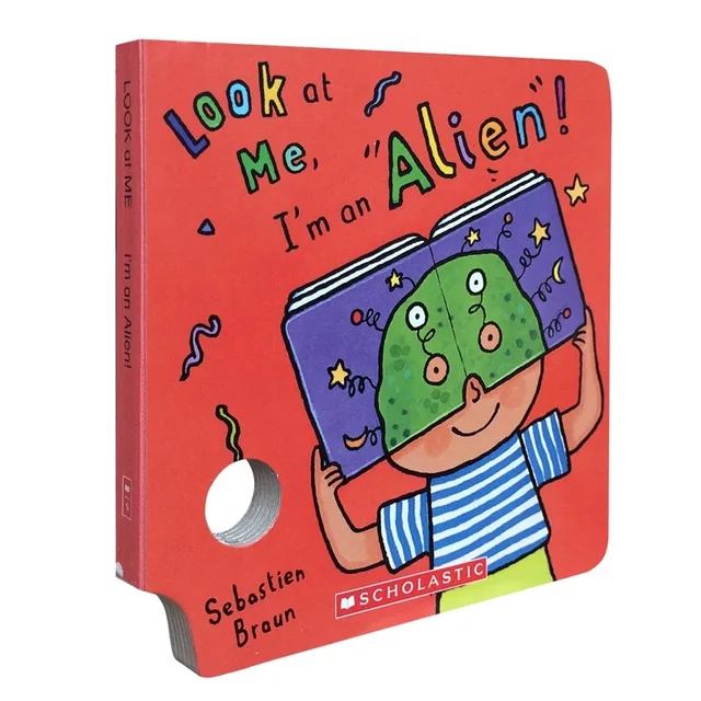 kids funny story book with robot design in special shape