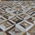 MNK Cowhide Patchwork Rug Home Living Room Leather Rug