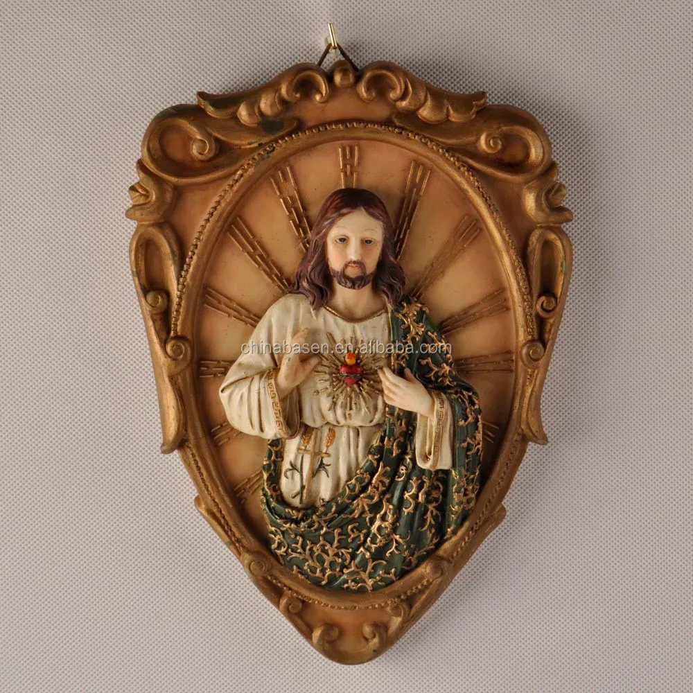 custom jesus religious figurine for wall decoration