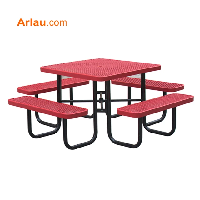 Outdoor Metal Steel Canteen Restaurant Tables and Chairs Sets home garden