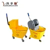 Durable plastic wringer trolley bucket with wheels