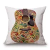 New product creative cotton hemp pillow sofa cushion art young guitar pillows