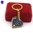 Wholesale Soft Enamel Heart Shape Keychain Wedding Favors Custom Metal Love Keyring