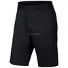 Men polyester spandex black dri-fit golf shorts