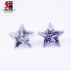 Custom manufacturer price Korea cut loose gemstone star shape lavende cz gems for jewelry
