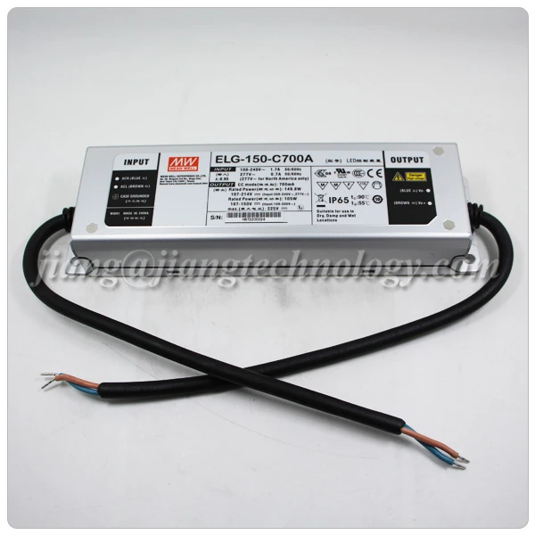 Meanwell ELG-150-C700 IP65 IP67 0-10V Dimmable 150W 700mA Constant Current LED Driver