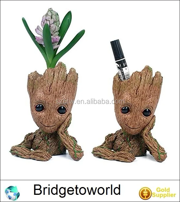 new cute funko pop tree man model pen flower pot toy guardians