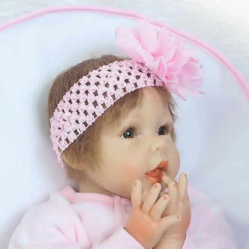 Wear-Pink-Romper-Clothes-Reborn-Babies-Girl-Alive-Doll-22-Soft-Silicone-Realistic-Lifelike-Baby-Dolls (3)