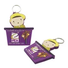 Promotional souvenir gifts custom logo 3D soft pvc rubber keychain