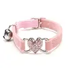 Pet Collar Cute Adjustable Dog Collar For Puppy Crystal Pet Necklace With Bell