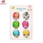 MORCART Original Design Painted Stone Dotted Cats 3d polyresin fridge magnet