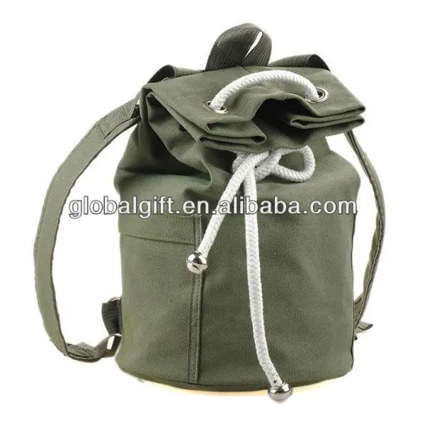 cheap canvas drawstring backpack for teenage girls
