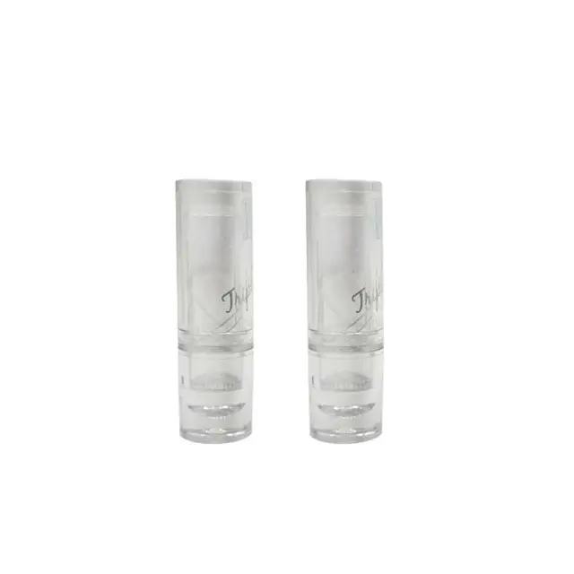 DIY clear color ABS material round shape empty lipstick/lip balm/lip gloss tube for cosmetic packaging