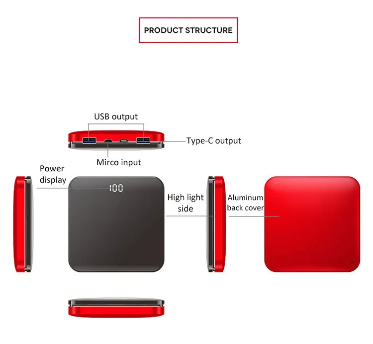 Qi Wireless Portable Charger, Wireless Charging Power Bank 8000mAh with LED Digital Display External Battery Pack for iPhone - ANKUX.COM