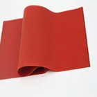 1.2mm Thickness Customized Size Red Silicone Rolls Soft Heat Resistant Coated Fiberglass Silicone Rubber Sheet