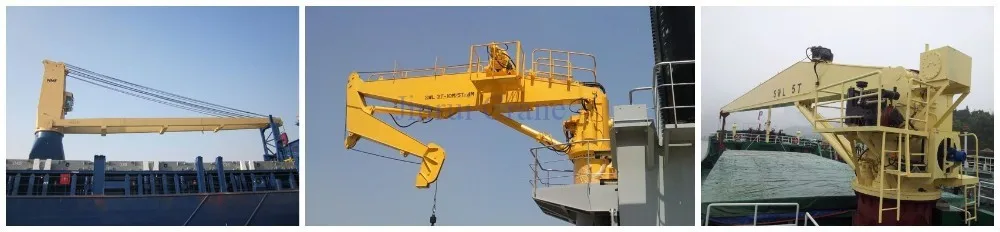 Marine Chinese Hydraulic Ship Deck Crane Floating Ship Crane