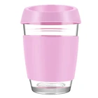 Eco-friendly Food grade Silicone Sleeve / Coffee Cup / Silicone Glass Cup